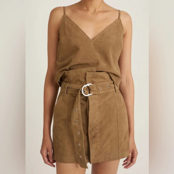 Marissa Webb 100% suede skirt. Size 4. Worn only once. Excellent condition. - Picture 4 of 7